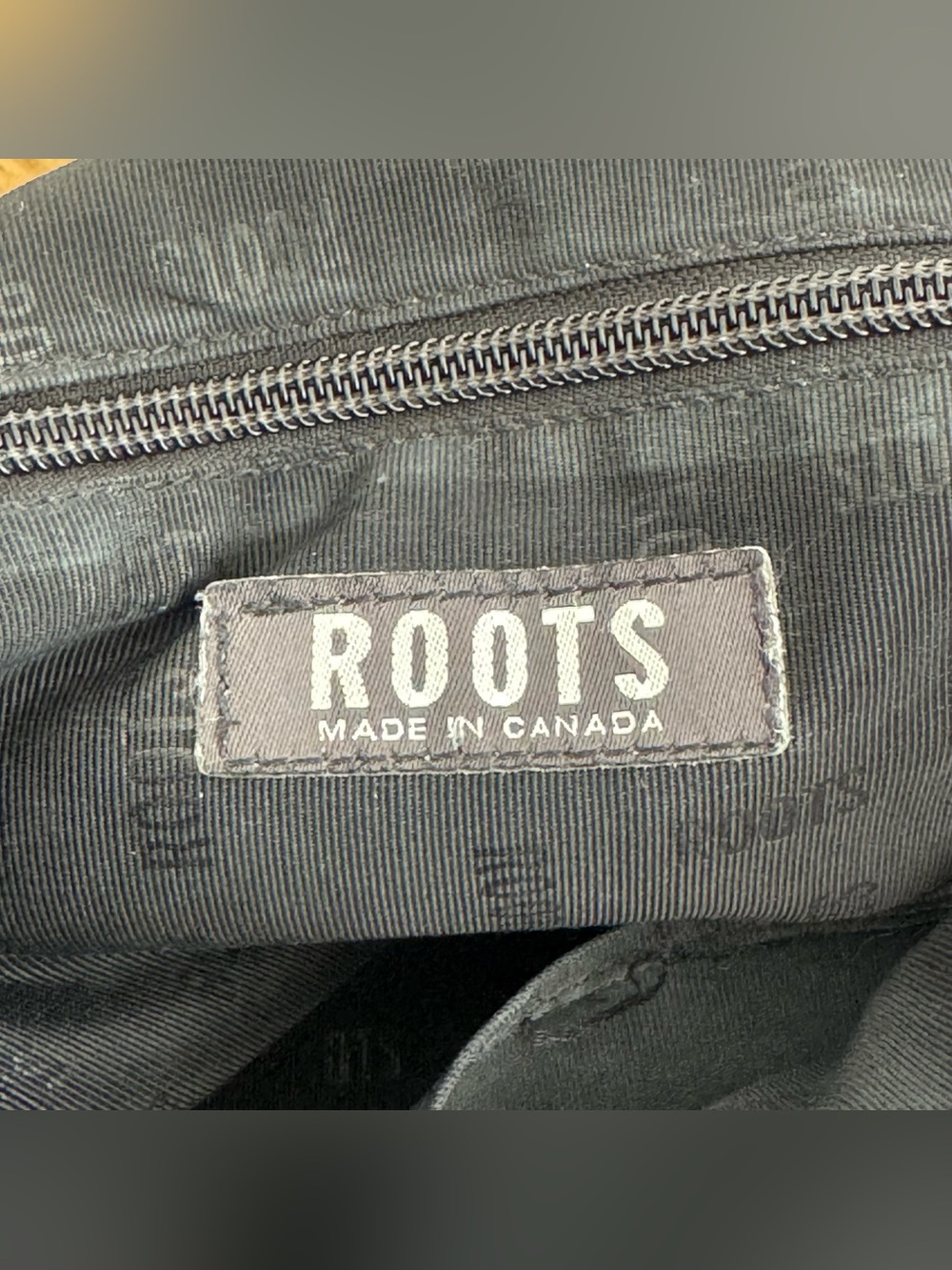 Roots Black Shoulder Tote with Pink Logo Accent - Picture 6 of 11